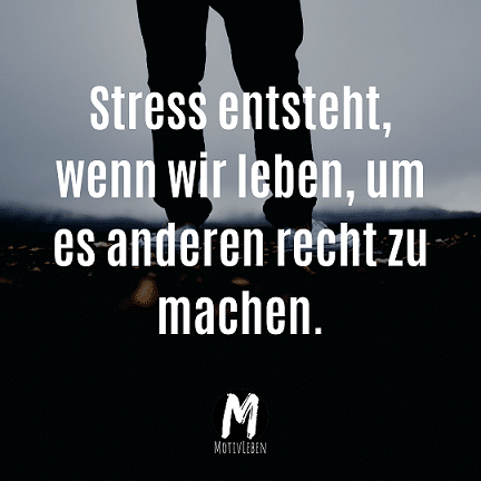 Stress entsteht, wenn wir leben, um es anderen recht zu machen. - Kopie